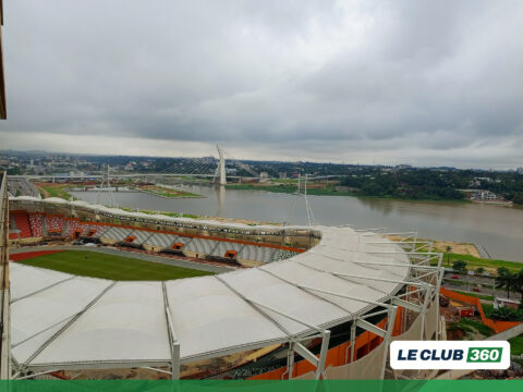 Le stade Félix Houphouët-Boigny en travaux de réhabilitation en septembre 2023
